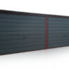 Mobilgarázs 6×5 m, grafit, RAL 7016-os színben, hátra lejtő tetővel